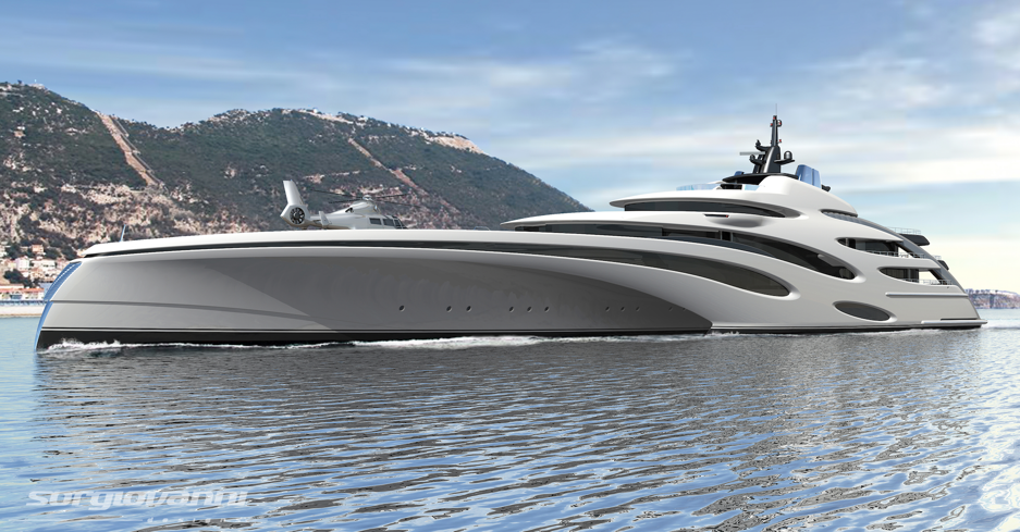 Echo Yachts presents a new 120m Trimaran superyacht design